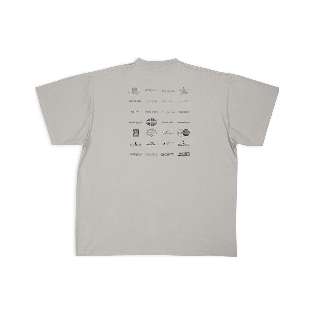 Balenciaga T Shirt Loose Fit Unisex Gray 712398TNVQ71342