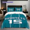 Vintage Hornets Jersey Bedding(1 * duvet cover + 2 * pillowcase, without core)Christmas birthday gift Duvet cover and pillowcase Soft and comfortable