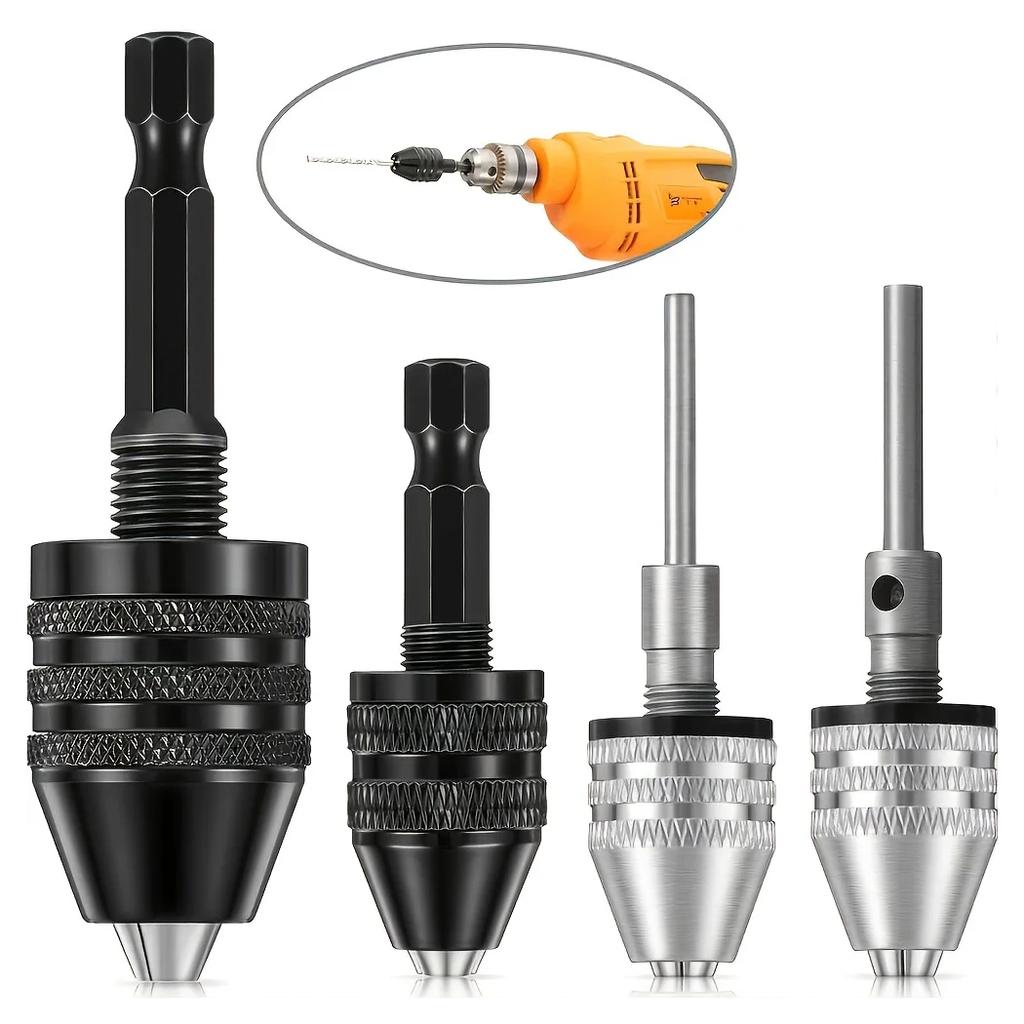 1PC Quick Change Keyless Drill Bit Chuck Hex Shank Adapter Converter Tool Three-Jaw Chuck Electric Grinder Drill Chuck