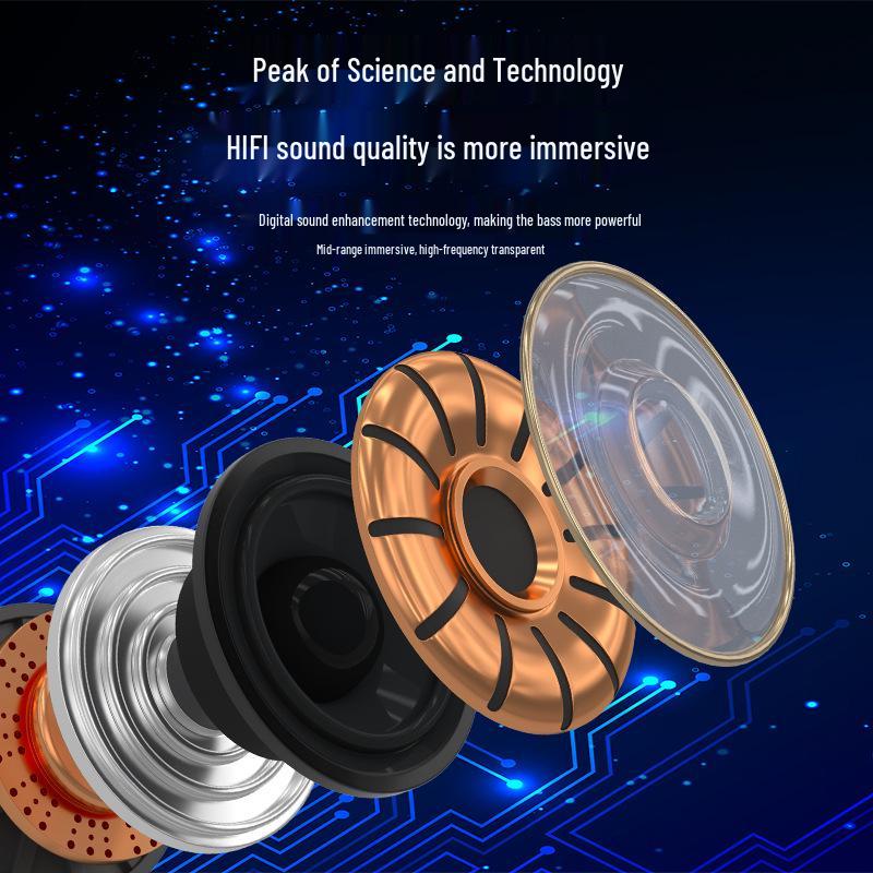 Cross-border Wireless Noise-Cancelling Over-ear Bluetooth Sports Earbuds with Large Battery and Ear Clip Design