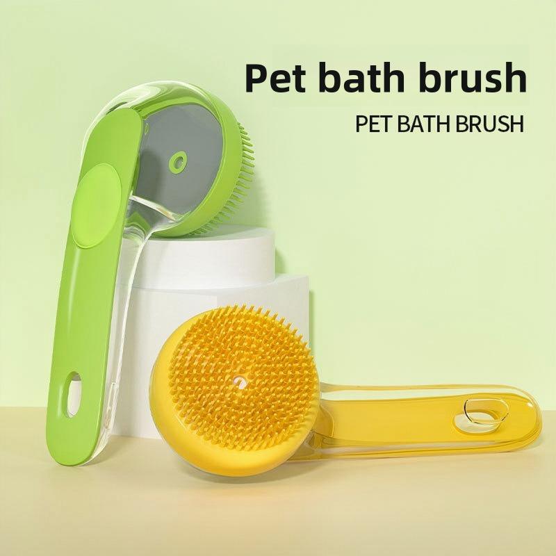 Dog, Cat, Pet Long-handled Bath, Hair Washing, Combing Brush, Hair Grabber, Liquid Head Cleaning, Massage and Shampoo Brush