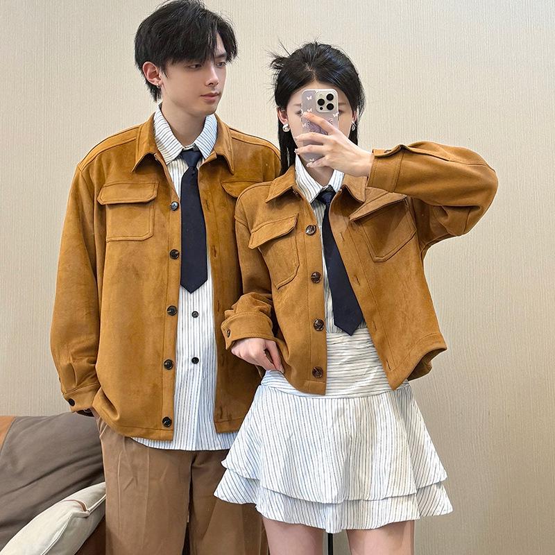 

Melange Suede Plush Couple Workwear Jacket - 2025 Autumn/Winter L