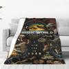 Jurassic Spinosaurus World Dinosaur 2025 Flannel Blankets Super Warm Throw Blanket for Child Bedroom Bedspread Sofa Bed Cover