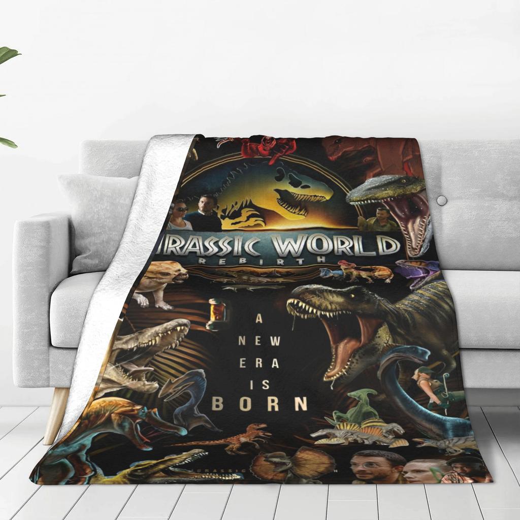 Jurassic Spinosaurus World Dinosaur 2025 Flannel Blankets Super Warm Throw Blanket for Child Bedroom Bedspread Sofa Bed Cover
