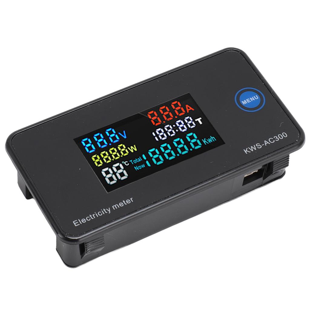 Digital Voltmeter Ammeter Colorful LCD Display AC Current Voltage AC50‑300V Ampere Meter for Household Appliances
