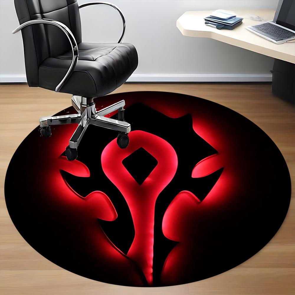 1pc World of Warcraft Carpet, Round Non-Slip Durable Large Size Office Carpet, Suitable for Office,yy250908041