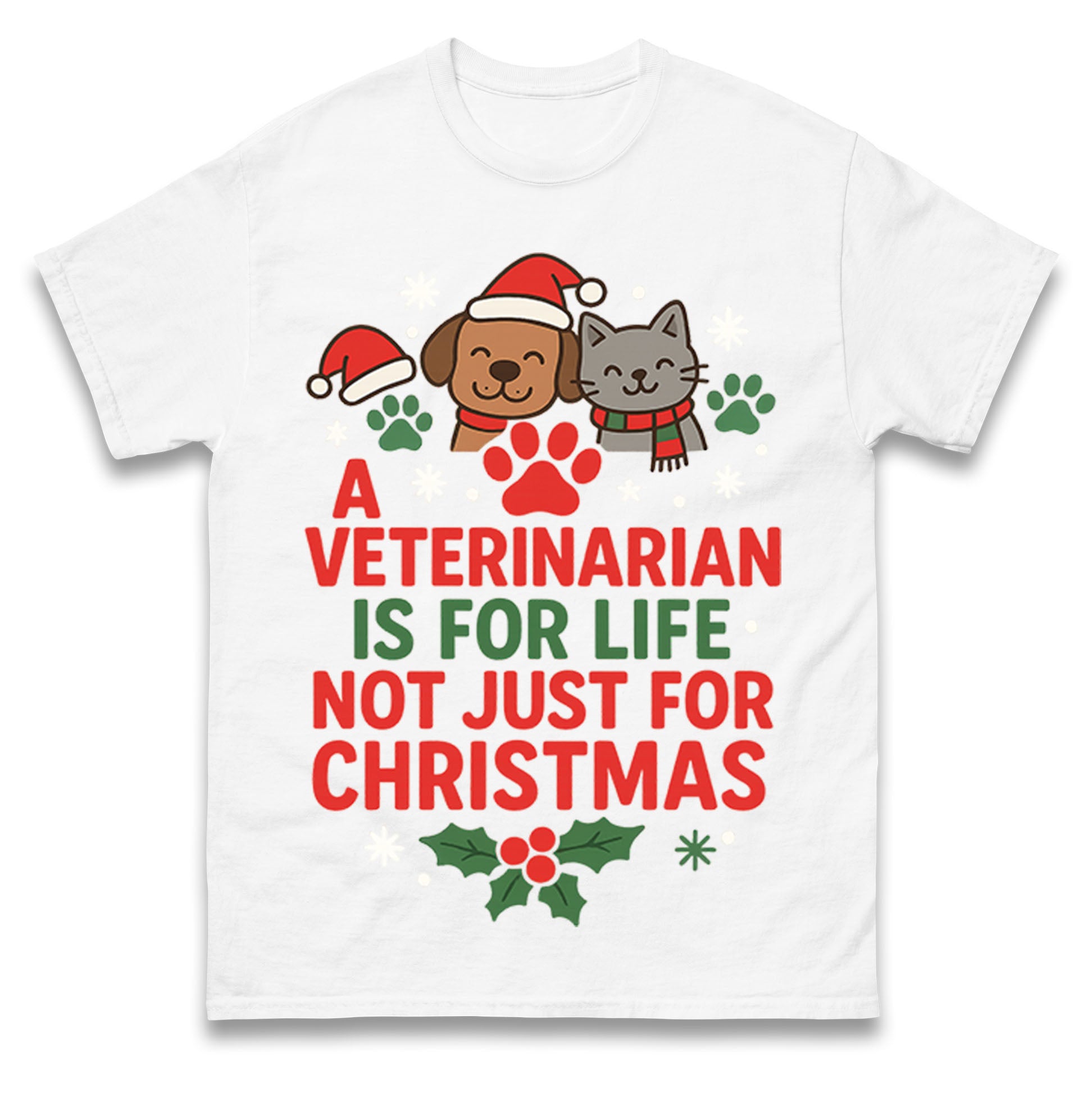 Ветеринар на всю жизнь, а не только на Рождество Футболка Мужская Женская Унисекс Топы Футболки S