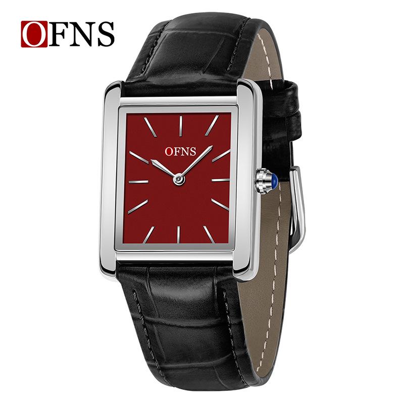 Oufani Women's Waterproof Roman Square Quartz Wristwatch