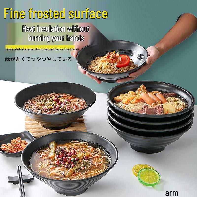 FACE MINI Black Melamine Japanese-Style Tableware 5-inch