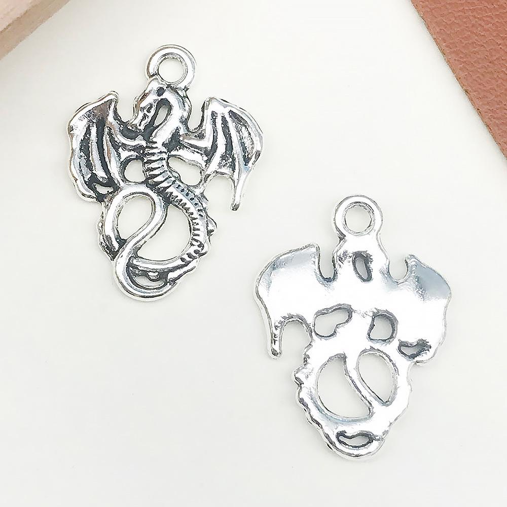 

Ретро DIY Подвеска-ожерелье Птеродактиль из сплава под античное серебро и синего цвета