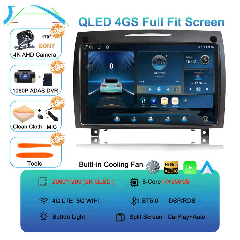Android 14 For Mercedes Benz SLK class R171 SLK200 SLK280 SLK300 2000-2011 Car Radio Multimedia Video Player Navigation GPS