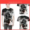 Fashion Men Funny Skull 3d Print T-shirt With Casual Crew Neck And Short Sleeves