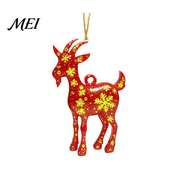 Holiday Tree Ornaments 2D Acrylic Goat Christmas Ornament, Zodiac Hanging Pendant with Gold String, Year Festive Pendants of The Ornament 2027,