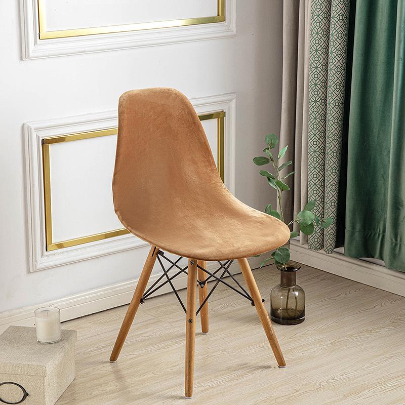 

Бархатный однотонный чехол на кресло-ракушку Чехол на кресло Eames Подходит для европейского и американского стиля Чехол на кресло Amazon Ebay Plush Shell Chair янтарь