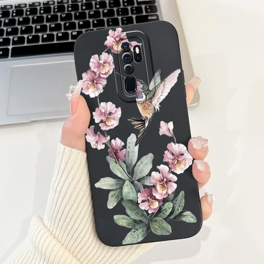 Case For OPPO A9 2020 Cover A5 2020 Coque CPH1937 CPH1959 Capa Fashion Flower Painted Shockproof Bumper For OPPO A11 A11X Fundas