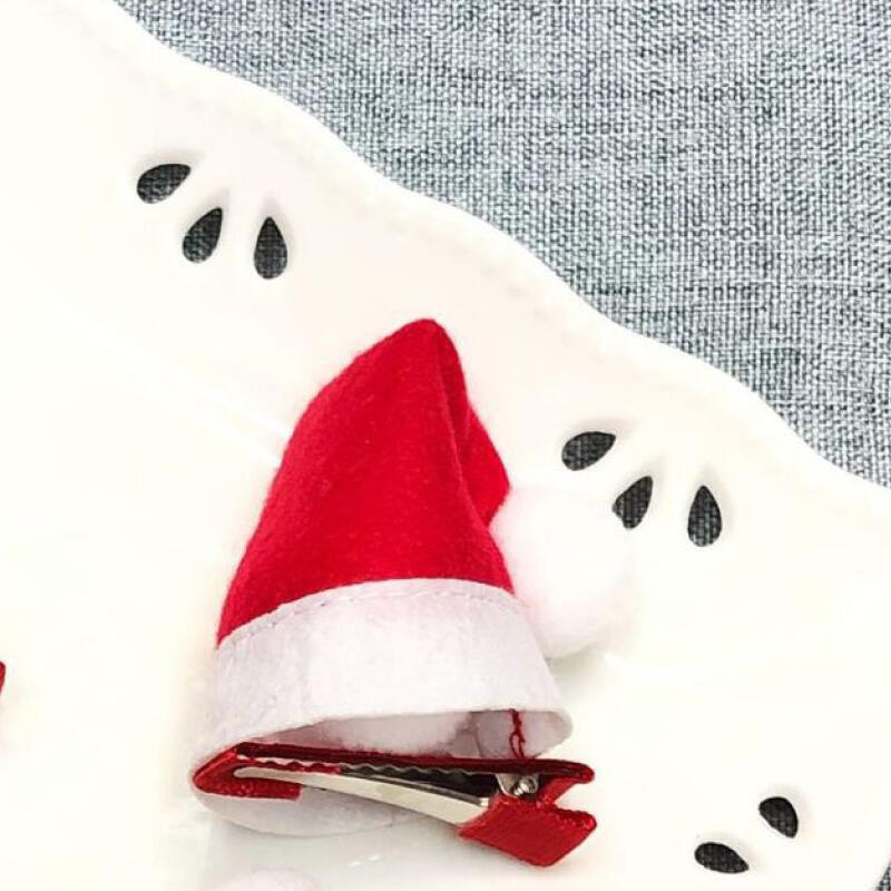 Grampo de cabelo chapéu de Papai Noel presilha de cabelo tiara de Natal