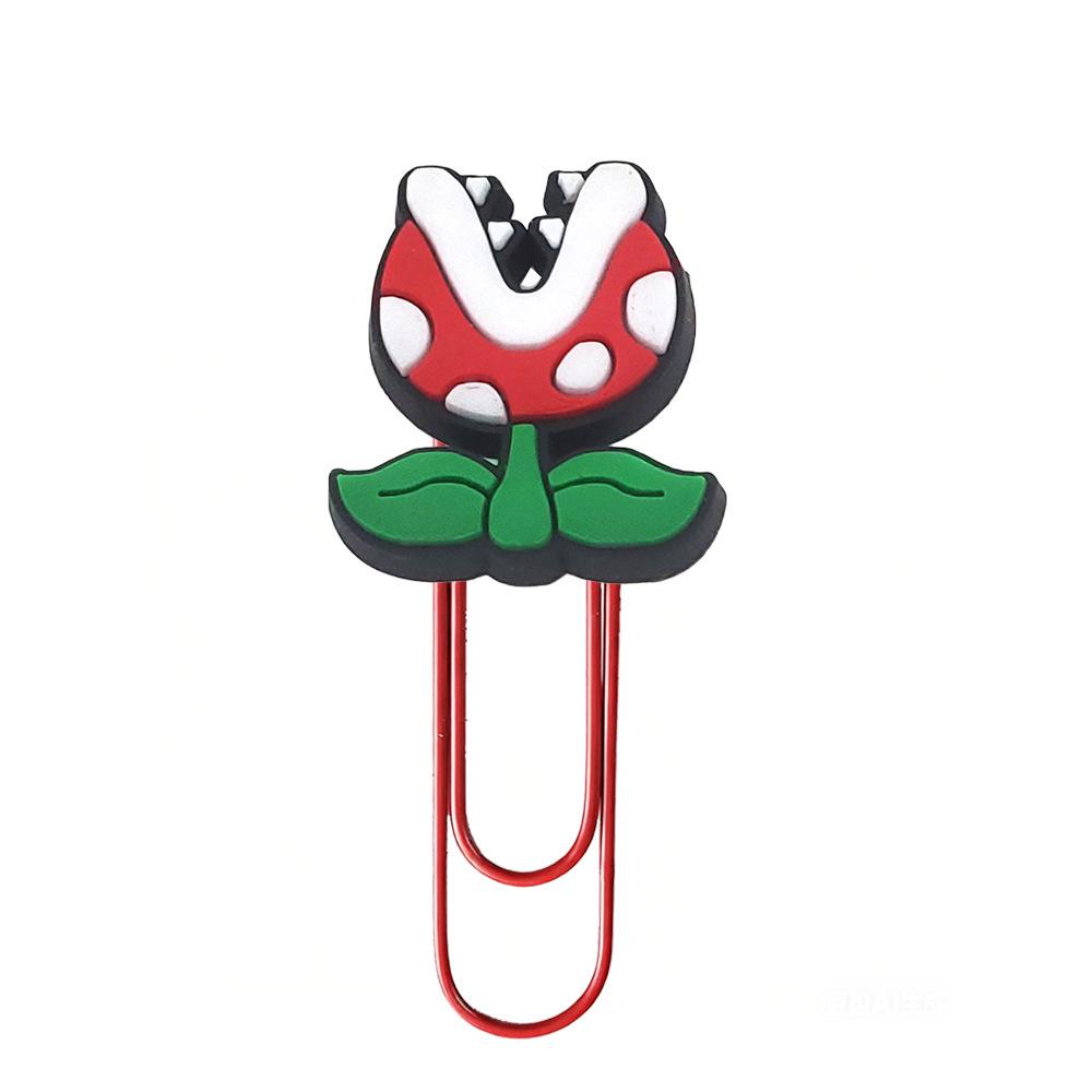 Mario Cartoon Creative Bookmark Colorful Paperclip for DIY Office Supplies