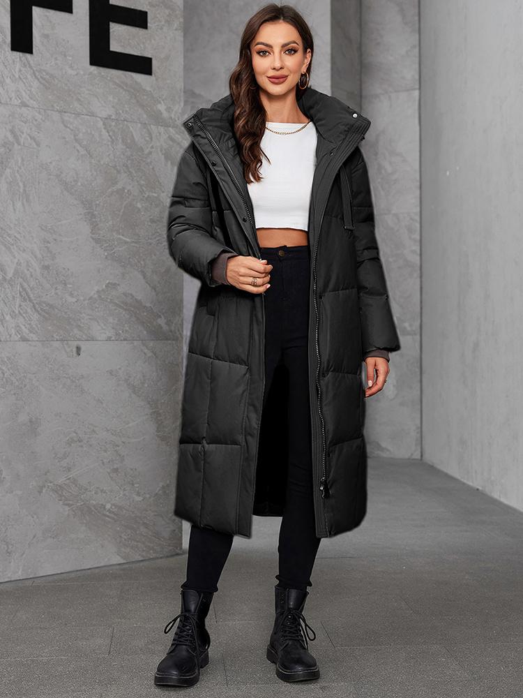 Cinemore Women's jacket long Fashion Grace women winter down jackets Zipper pocket with belt parka high quality outwear 9085