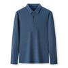 Men's Business Casual Polo Shirts Long Sleeve T-shirt Comfortable Solid Color Tops
