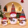Christmas Snowman Plush Ornaments and Santa Doll Photo Props for Store Displays