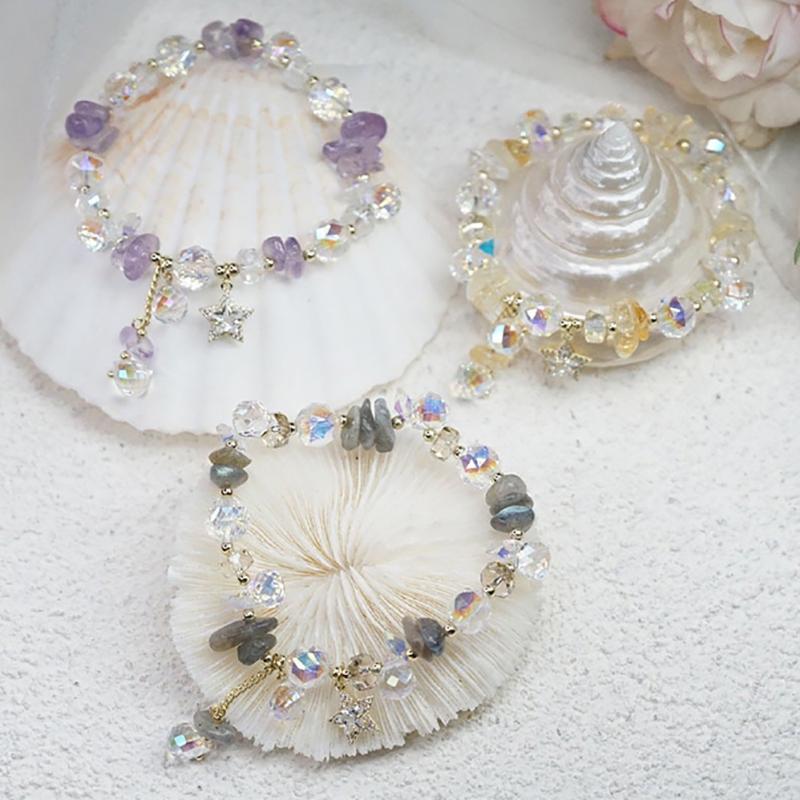 Rose Sisi Korean Style Fresh  Bracelet Female Simple Personality Love Pendant Fish Tail Charm Bracelet For Women Jewelry