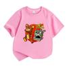 100% Cotton Kids Crew Neck Short Sleeve T-Shirt, Super Bear Adventure Game Print Casual Comfortable Tees for Boys Girls, Soft Breathable Top for Daily