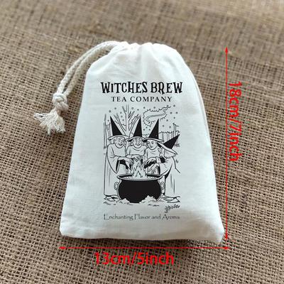 Chá da Bruxa Sacos de Halloween Sacos com Cordão para Festas Lembrancinhas de Festa Presente de Feriado de Outono Recuperação de Ressaca de Despedida de Solteira Decoração de Halloween