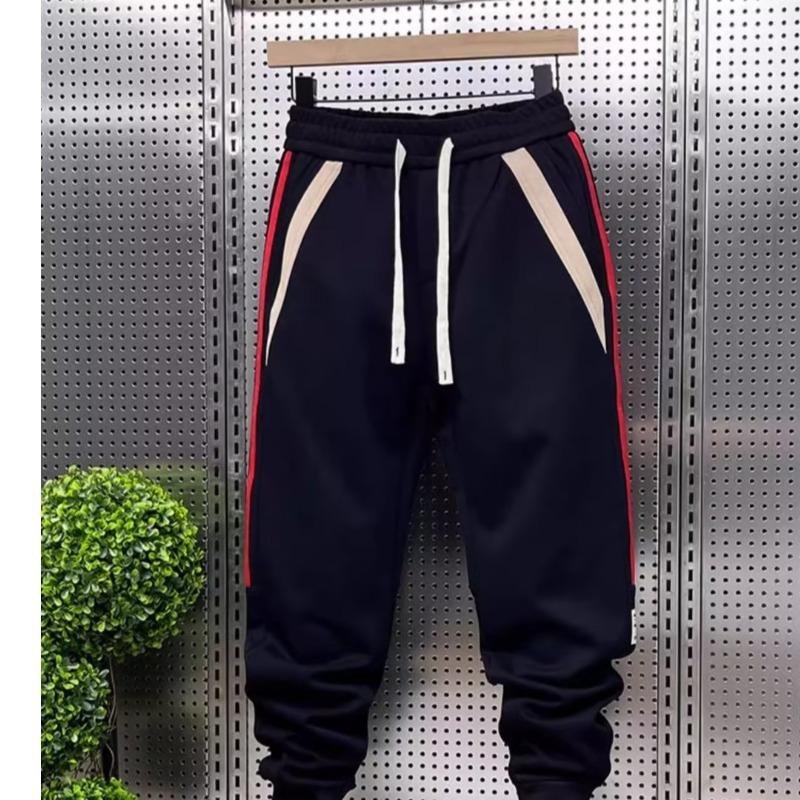Men's Sweatpants Solid Loose Fit Mens Sweatpant Autumn Fashion Joggers Pants Unisex Elastic Waist Track Pants Male Trousers
