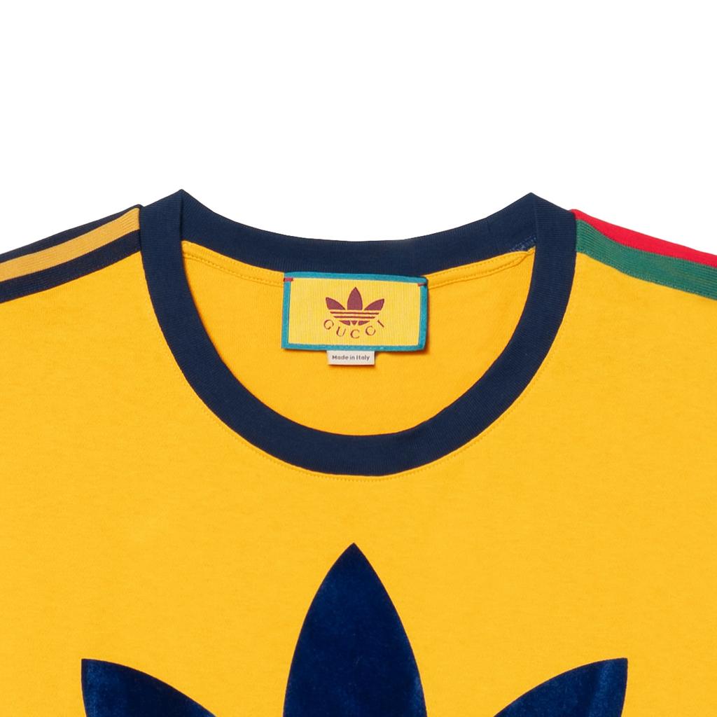 Gucci x adidas Cotton Jersey T-Shirt 'Yellow' Unisex 691636-XJEKR-7219