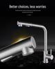 Stainless Steel Pull-out Kitchen Faucet with Dual-Function Telescopic Rotating Spout for Vegetable Sink (Hot & Cold Water)