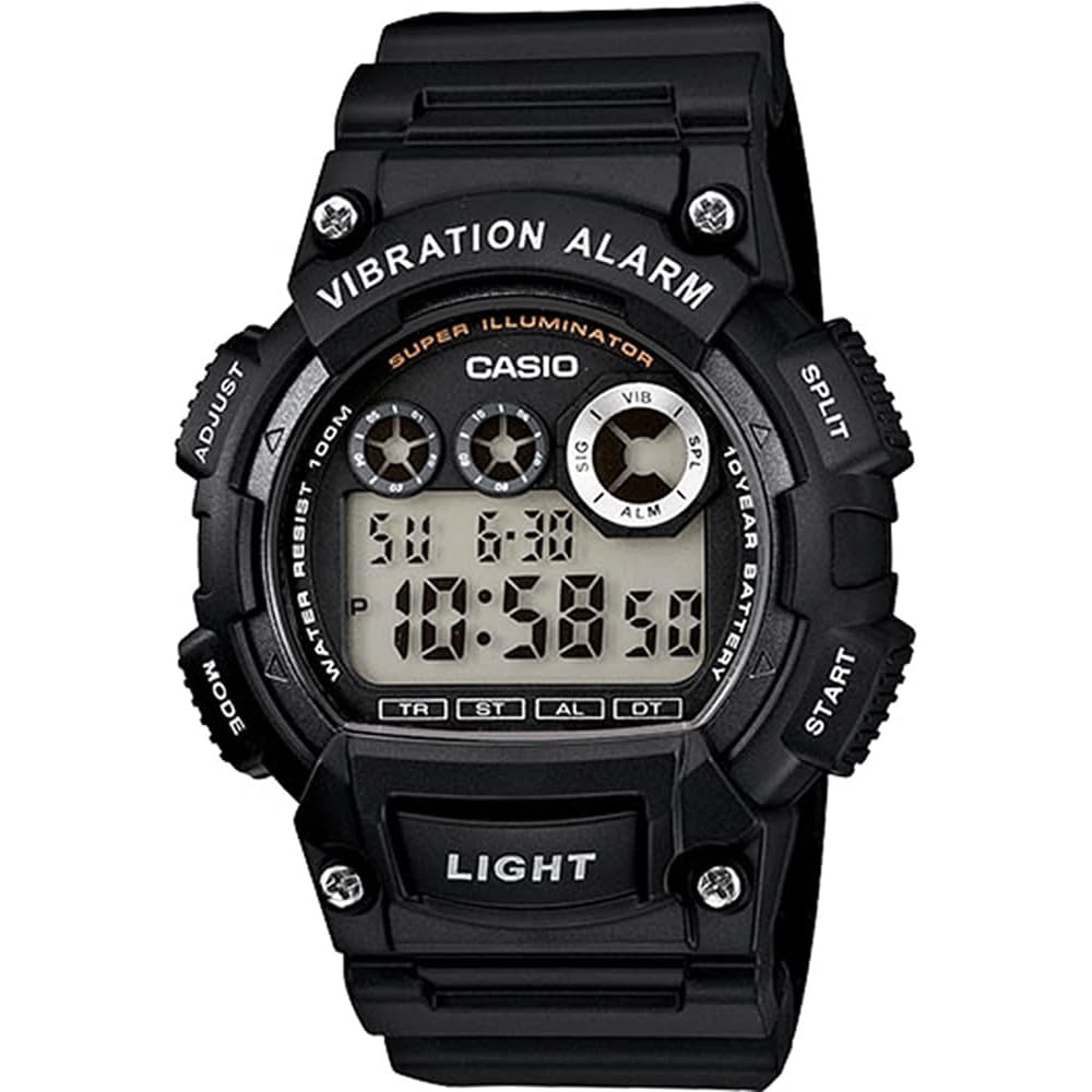 Casio Standard Digital Men s Watch W-735H-1AV with Vibration Function Black