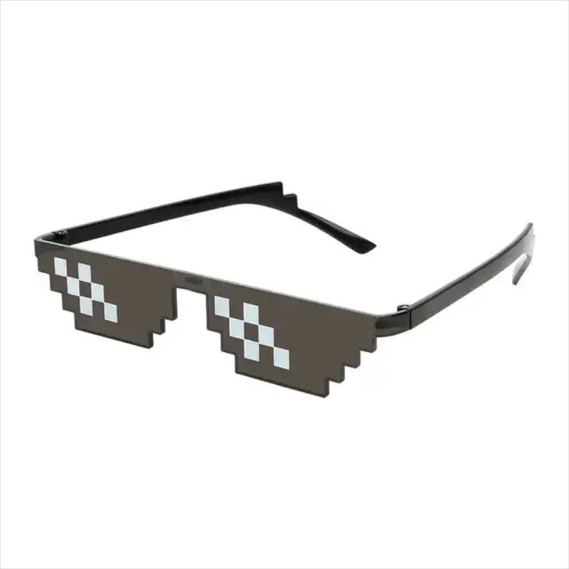 Mosaic Sunglasses Cool Party Vintage Shades Eyewear for Men Pixelated Sunglasses Black Funny Women Glasses