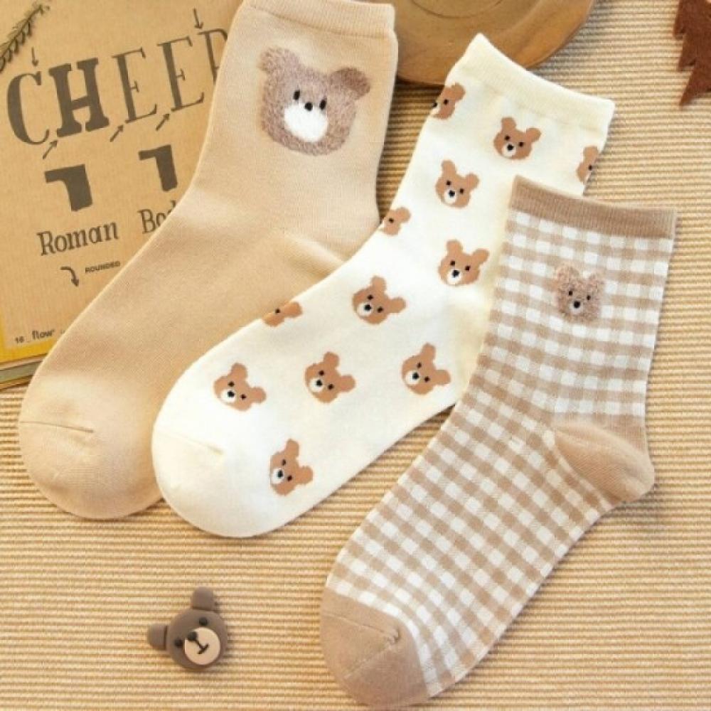 Shop Women S Bear Detail Mid Calf SockS wdmS wSo tS13681409 3 Pack