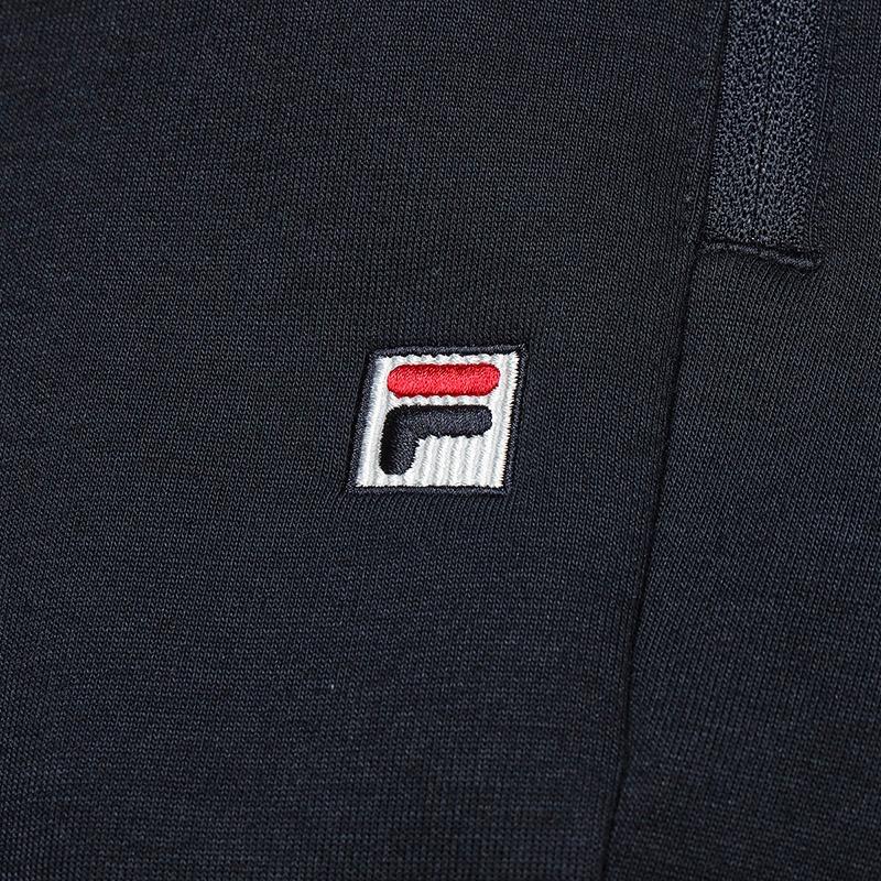 FILA Heritage Fleece Lined Classic Logo Comfortable Casual Versatile Cuffed Knit Sports Pants Men bottoms Legendary-Blue F11M548608FNV