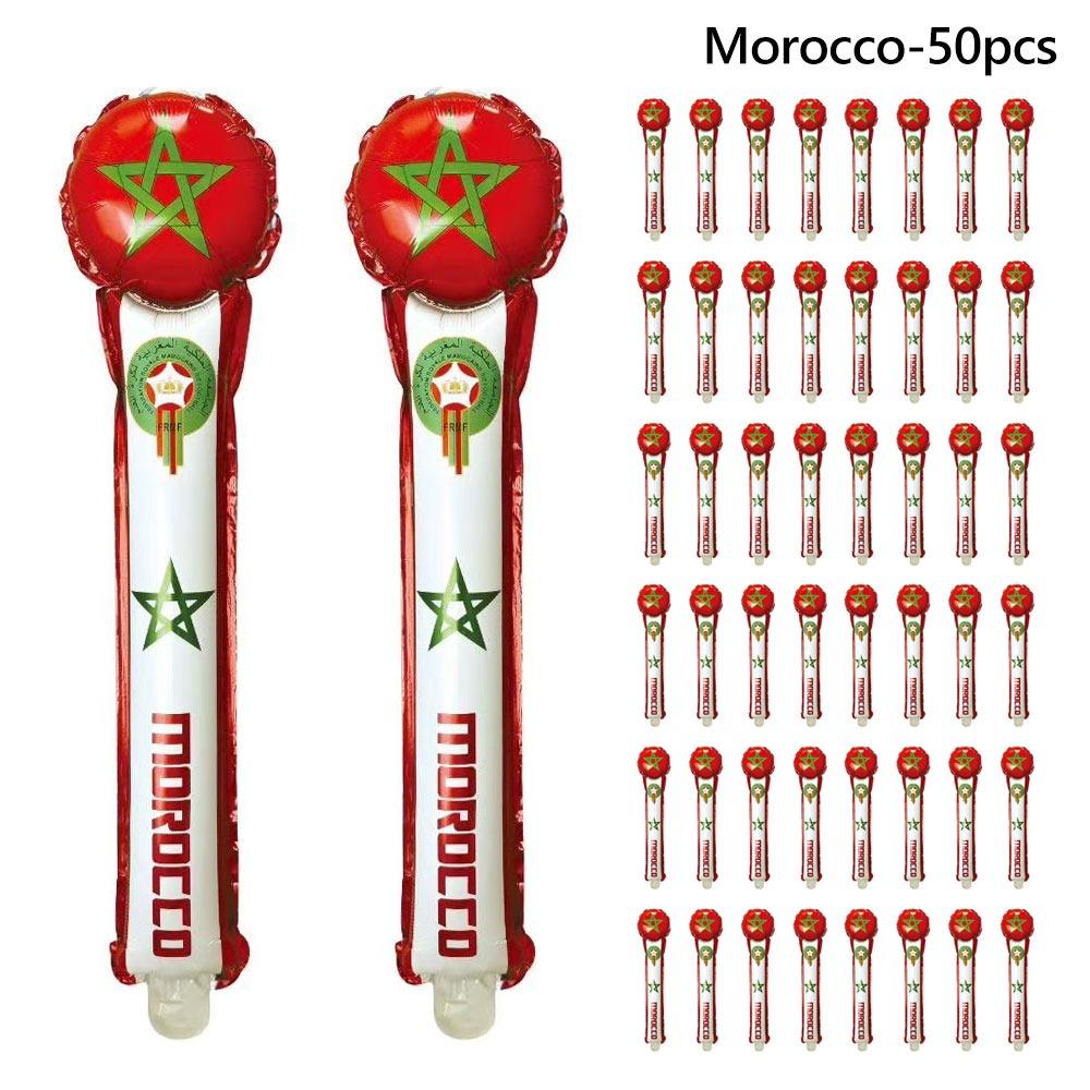 

50 pcs 61cm Competition cheering balloons 16 Countries Aluminum Foil Hand-Held Balloons Lightweight Reusable Cheering Balloons 7.7x14.2cm