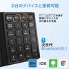 Ewin Numeric Keypad, Calculator, and Touchpad, 3-in-1 Bluetooth Wireless, Simultaneous Connection for Two Devices, Mac Numeric Keypad, Pantograph Type