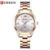 CURREN 9007 Fashion Women Quartz Watch Waterproof Minimalist Calendar Wristwatch with Roman Numerals