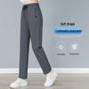 Woodpecker Women's Summer Ice Silk Straight-Leg Casual Pants
