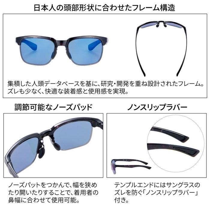 Swans Made in Japan Sports Sunglasses ER1 (ER1-0167) Demismoke/Clear Smoke Polarized Ultra Ice Blue