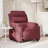 Vidaxl Reclining Massage Chair, Electric, Wine Red, Fabric
