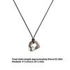 Abstrakte hohle Metallanhänger Halskette Schwarzes PU-Lederband Halskette Verstellbare Sweater-Kette Modischer Choker