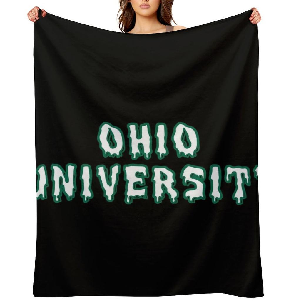 Ohio University Drippy Throw Blanket Winter beds Decorative Throw warm for winter christmas decoration Blankets