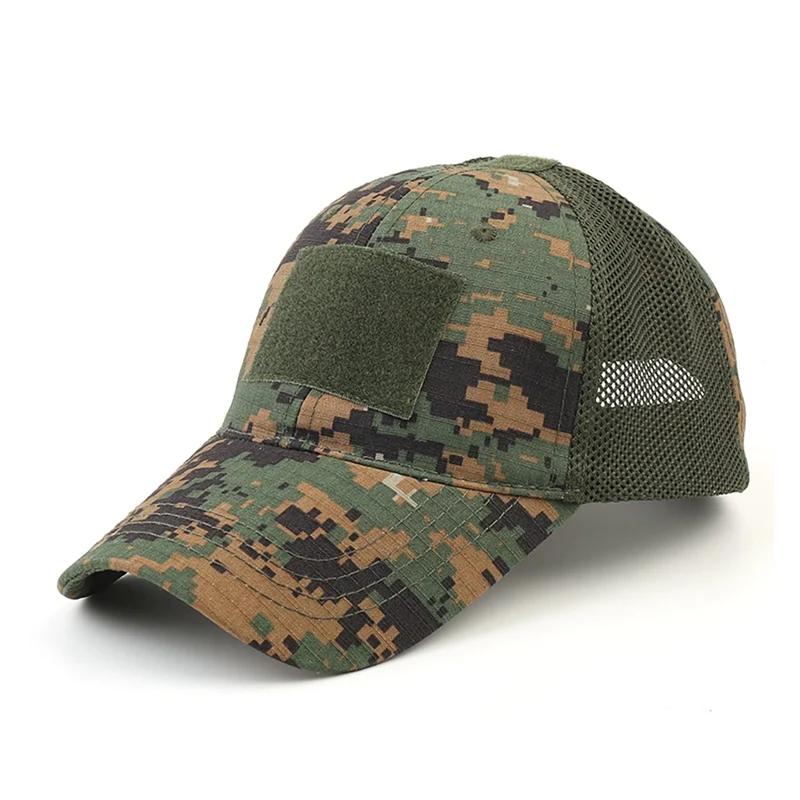 

Outdoor Multicam Camouflage Adjustable Cap Mesh Tactical Airsoft Fishing Hunting Hiking Basketball Snapback Hat Set