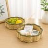 Elegant Handmade Handwoven Storage Trays 2PCS Set Flower Basket User Friendly Storage Bin for Living Room and Kitchen 55KF