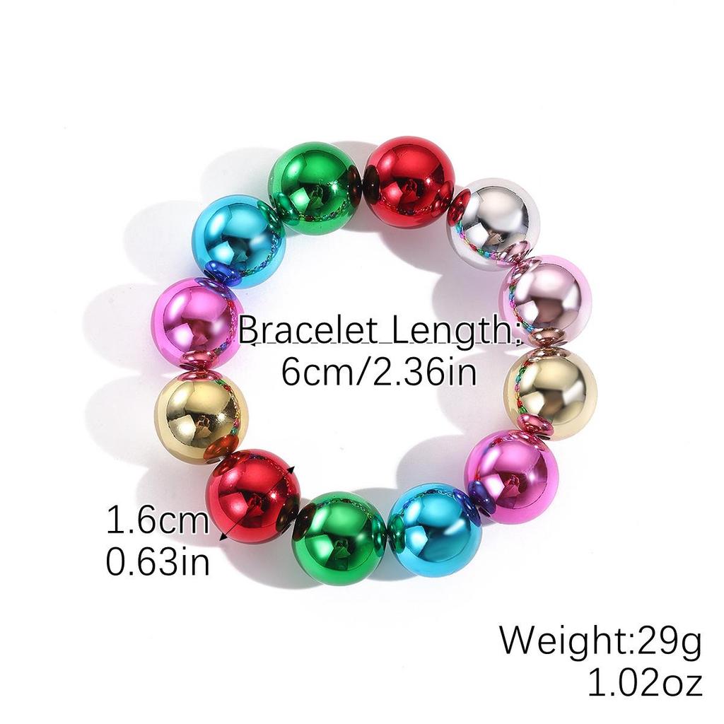 European and American Snowflake Crystal Beaded Christmas Bracelet Set for Women