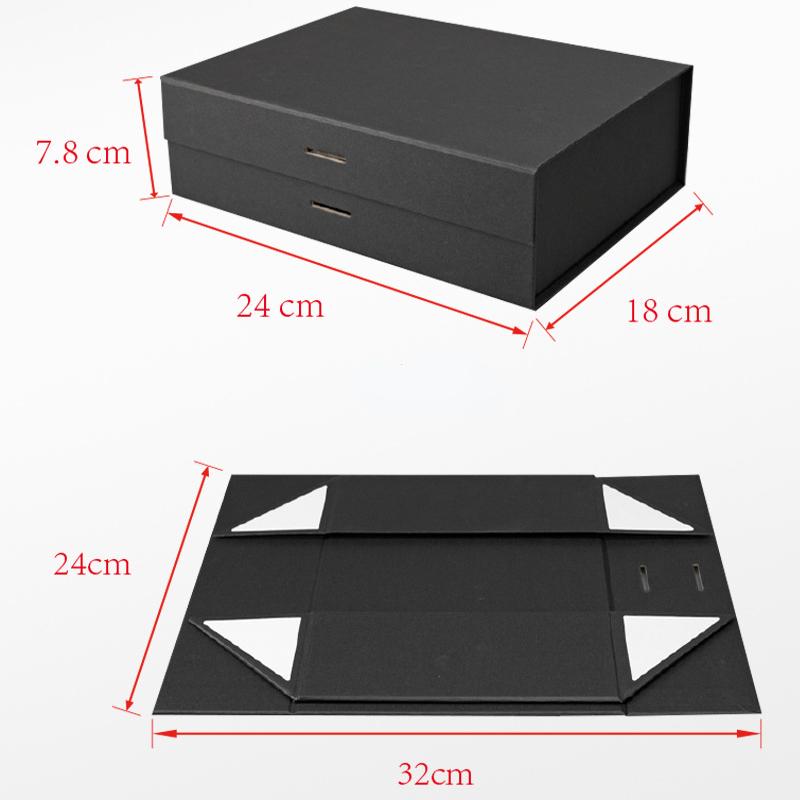 Magnet Clamshell Folding Box Exquisite Storage Box Birthday Gift Box Bow Gift Box Packaging Box Packaging Bags