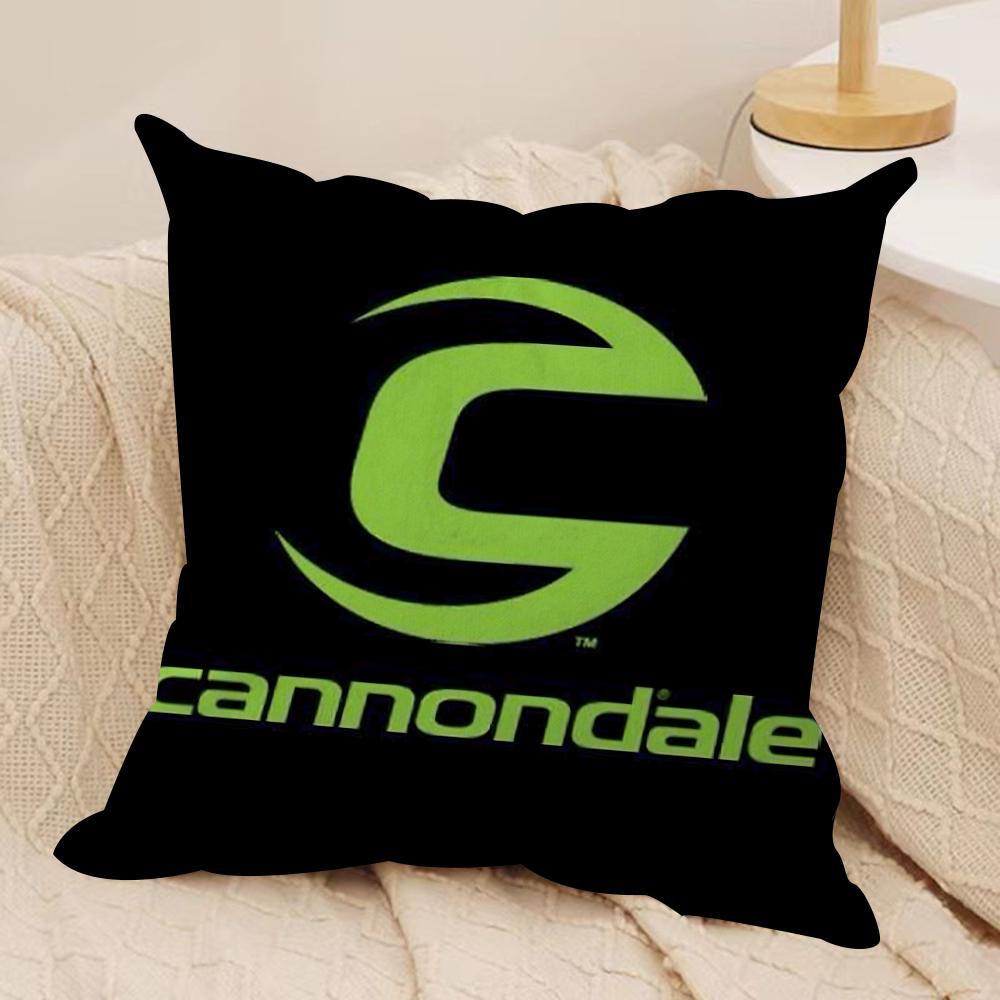 Fashion C-Cannondale Cushion Cover Silky Short Plush Sofa Pillow Cover Hidden Zipper Soft Dustproof Case for Home Decor