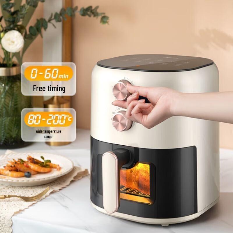 Midea KZE459X9BD Smart Air Fryer Oven - Large Capacity, No-Flip Electric Fryer All-in-One