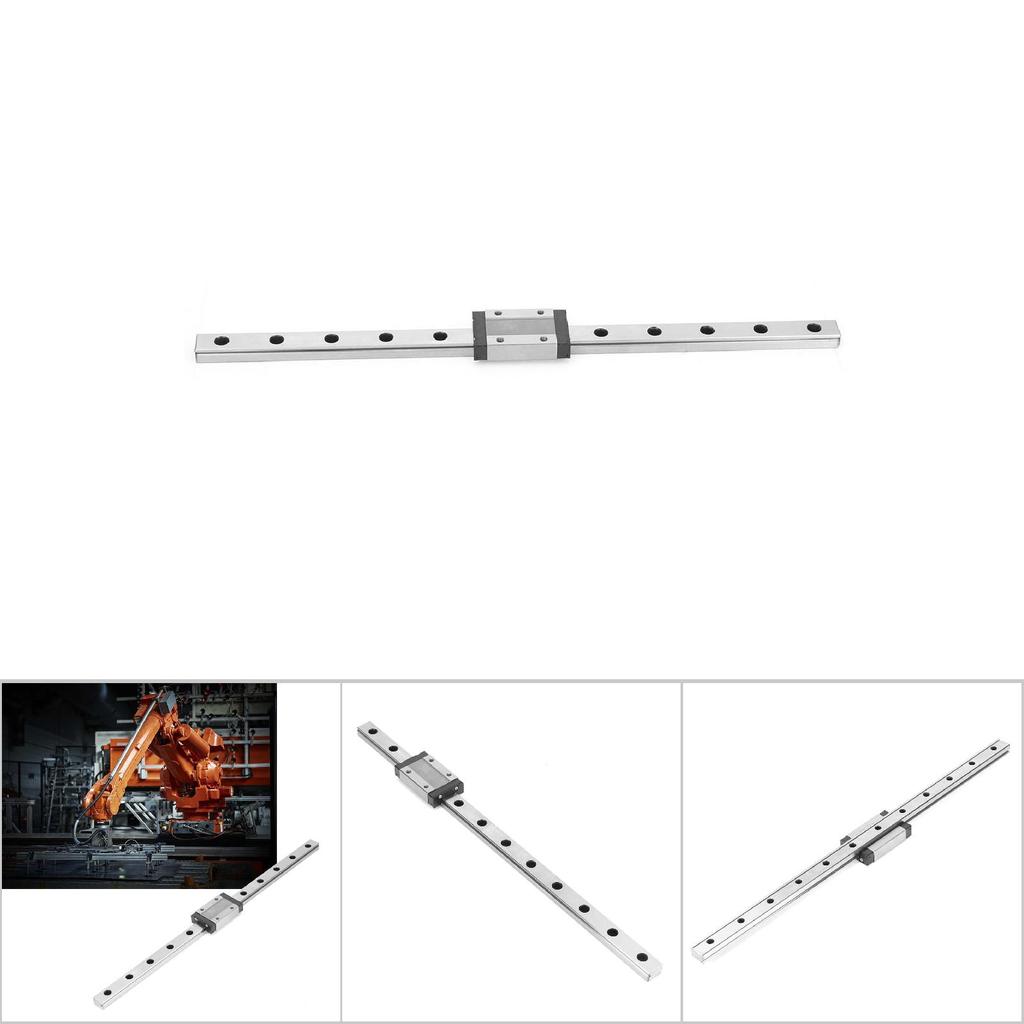 MGN12H Black Miniature Linear Rail Guide12mm Width   Slide Block (300mm)