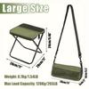 2-in-1 Portable Folding Outdoor Chair with Shoulder Strap, Lightweight Durable Chair for Camping, Hiking, Fishing and Travel